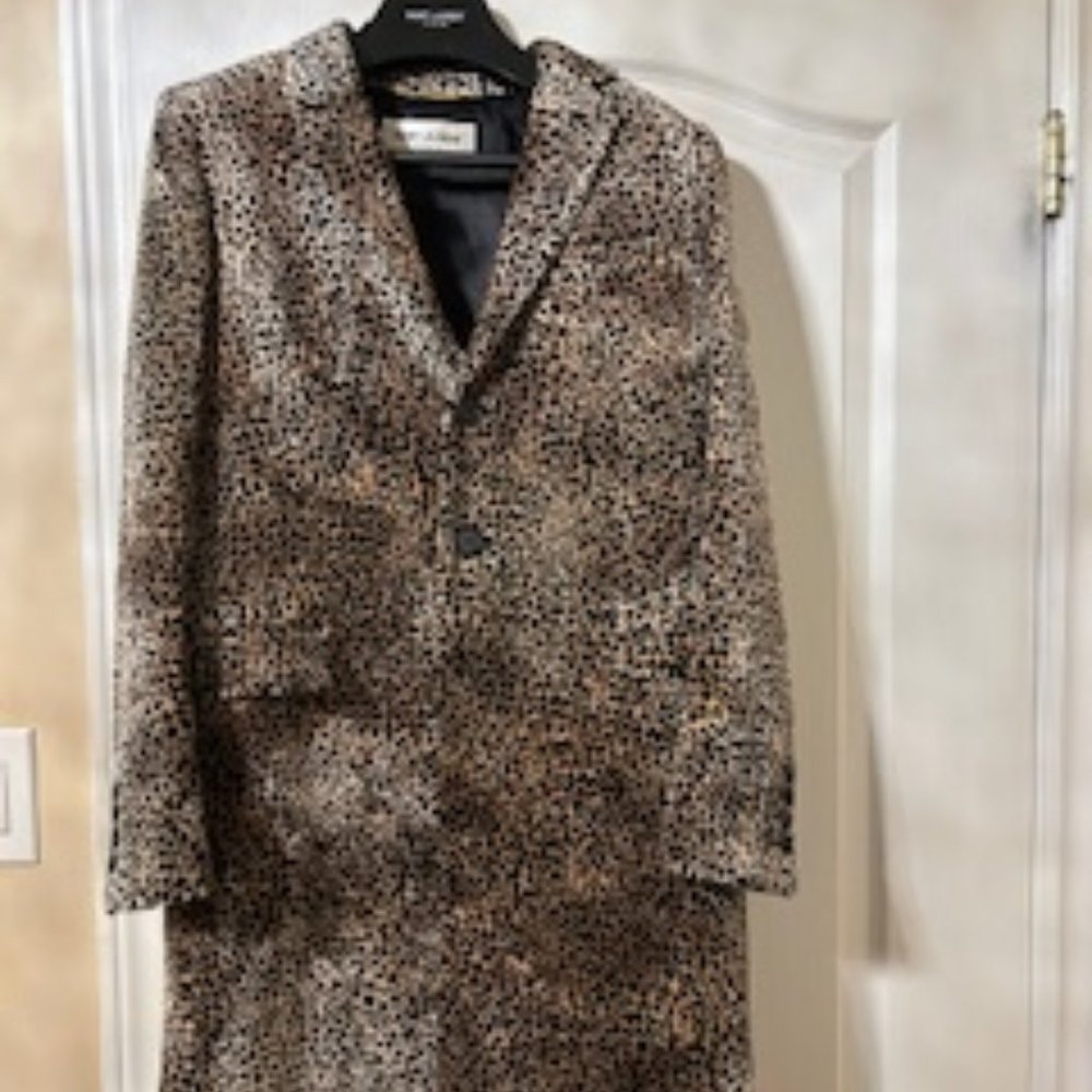 Saint Laurent Leopard Print Coat IT 42